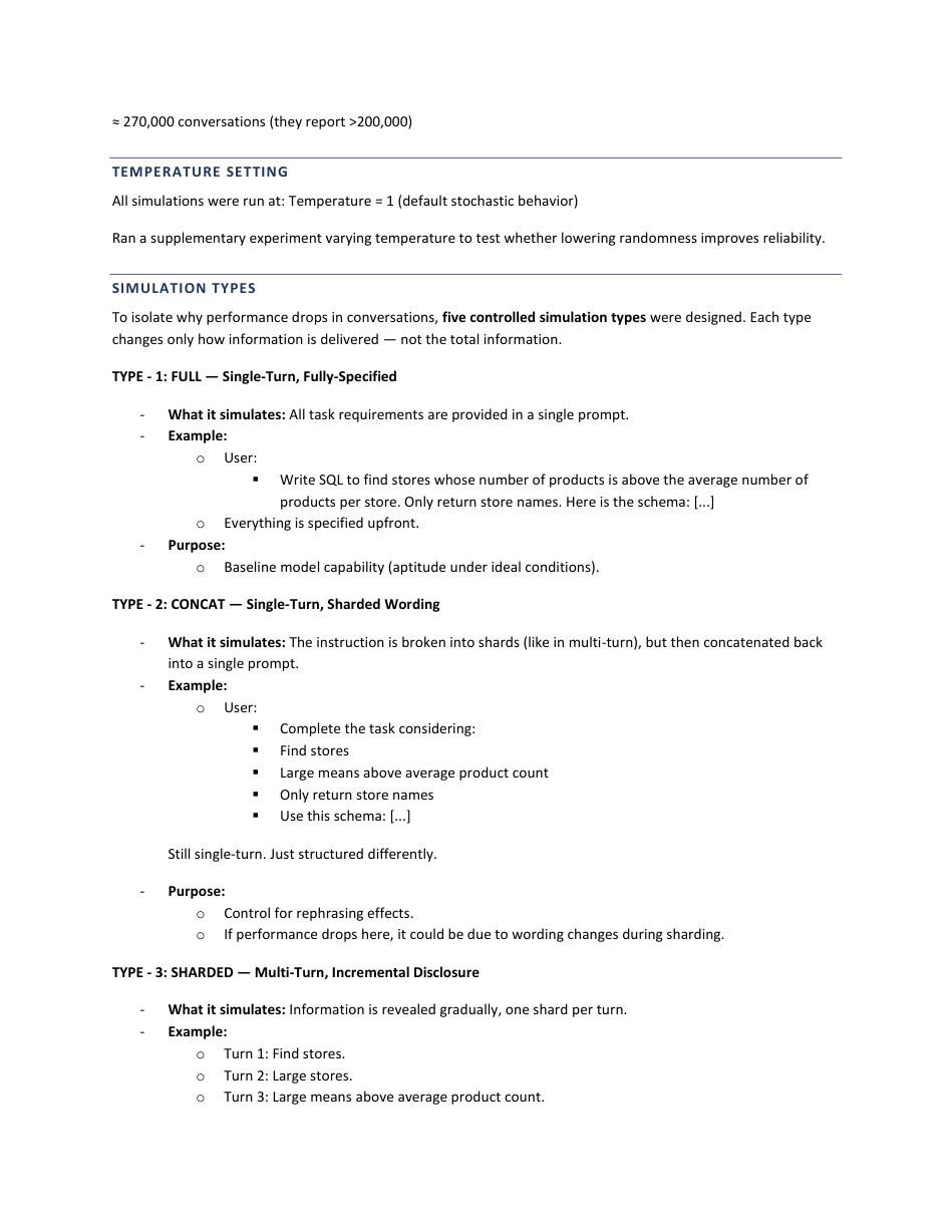 Page 5 of LLMs get lost in multi turn conversations.pdf