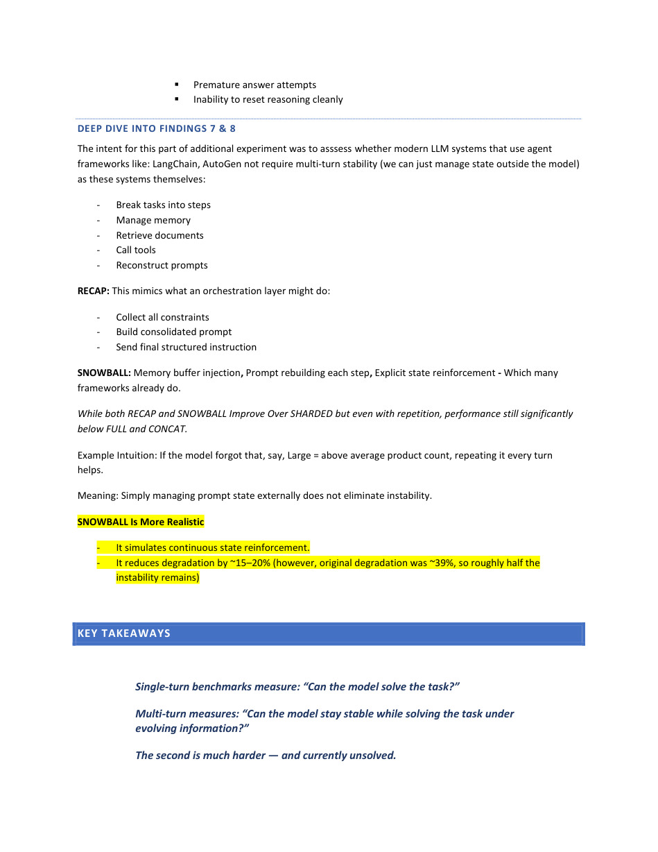 Page 8 of LLMs get lost in multi turn conversations.pdf